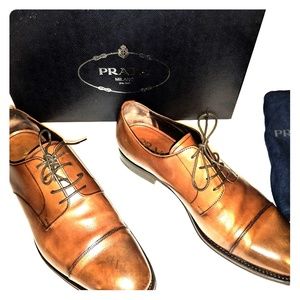 Prada Men's Dress Shoes Brown 7 1/2